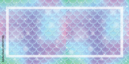 Vibrant mermaid scales with a holographic effect