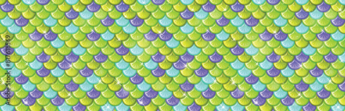 Vibrant, multicolored scales in a seamless design