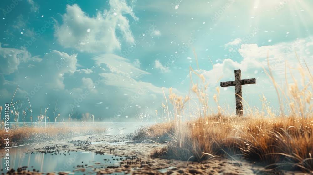 Fototapeta premium corpus christi background concept with copy space