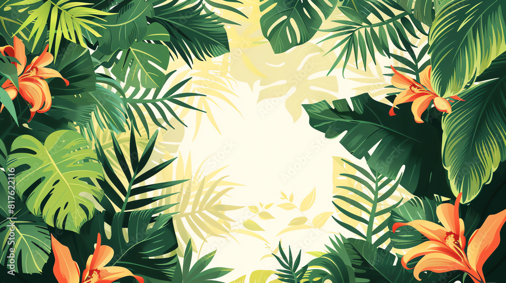 Forest Background in Cartoon Style