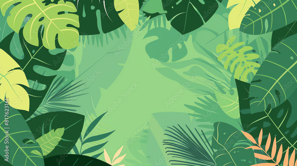 Forest Background in Cartoon Style Forest Background in Cartoon Style