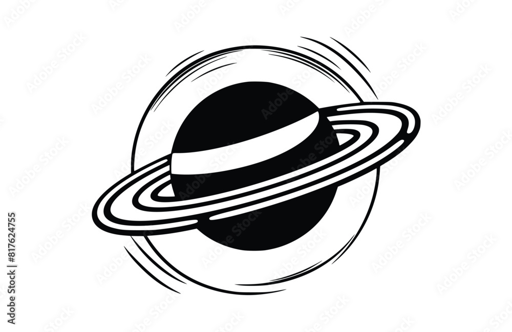 Flat Saturn icon symbol vector Illustration. Flat Saturn icon symbol vector Illustration.
