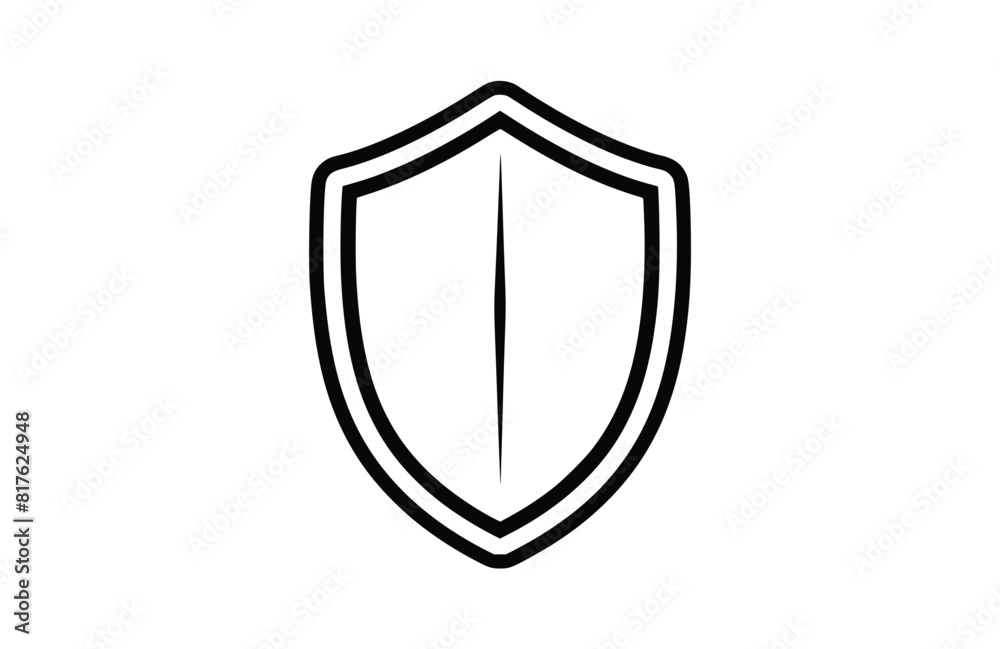 Flat Shield icon symbol vector Illustration. Flat Shield icon symbol vector Illustration.