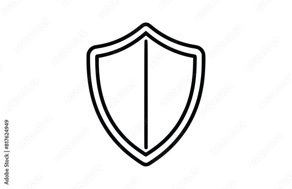 Shield icon flat vector illustration. Shield icon flat vector illustration.