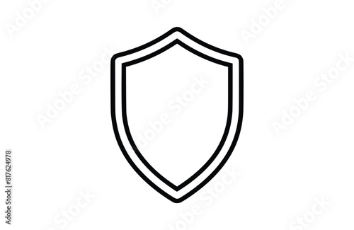 Flat Shield icon symbol vector Illustration.
