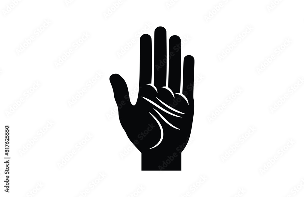 Obraz premium Flat sign language icon symbol vector Illustration.