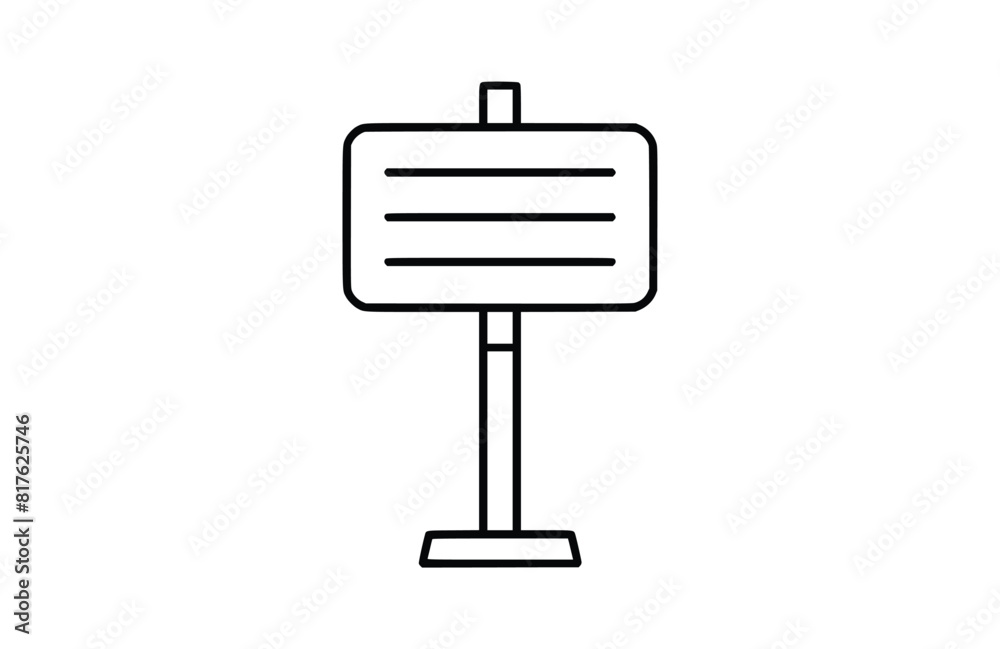 Flat signboard icon symbol vector Illustration. Flat signboard icon symbol vector Illustration.