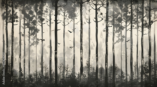 Xylography Artwork: A Peaceful Escape into the Solitude of the Forest