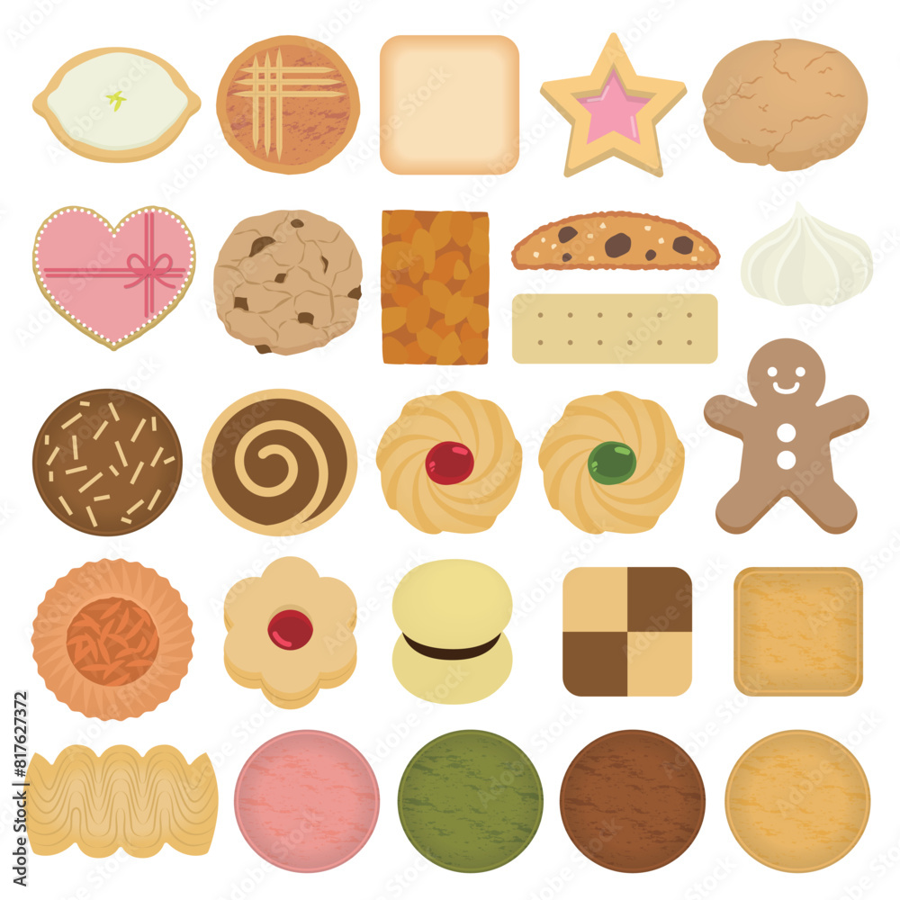 クッキーのイラストセット クッキーのイラストセット