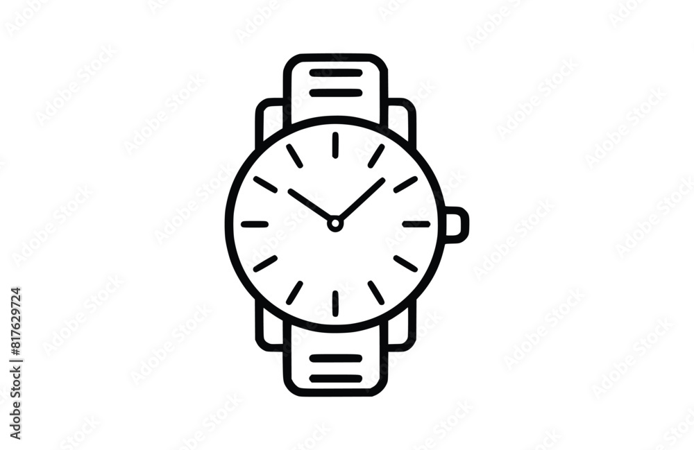 Flat watch icon symbol vector Illustration. Flat watch icon symbol vector Illustration.