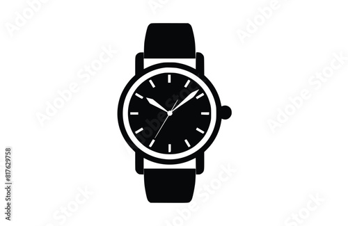 Flat watch icon symbol vector Illustration.