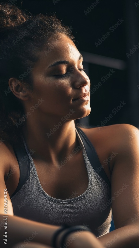 female athlete resting female athlete resting