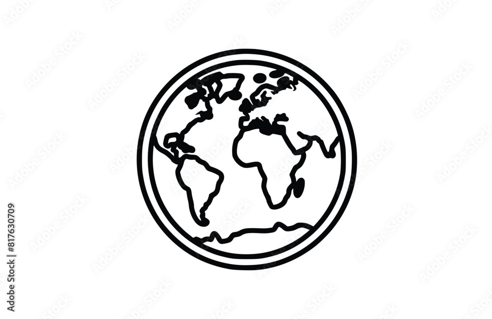 Flat world icon symbol vector Illustration. Flat world icon symbol vector Illustration.