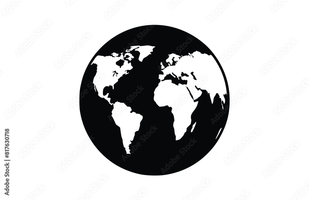 world icon flat vector illustration. world icon flat vector illustration.