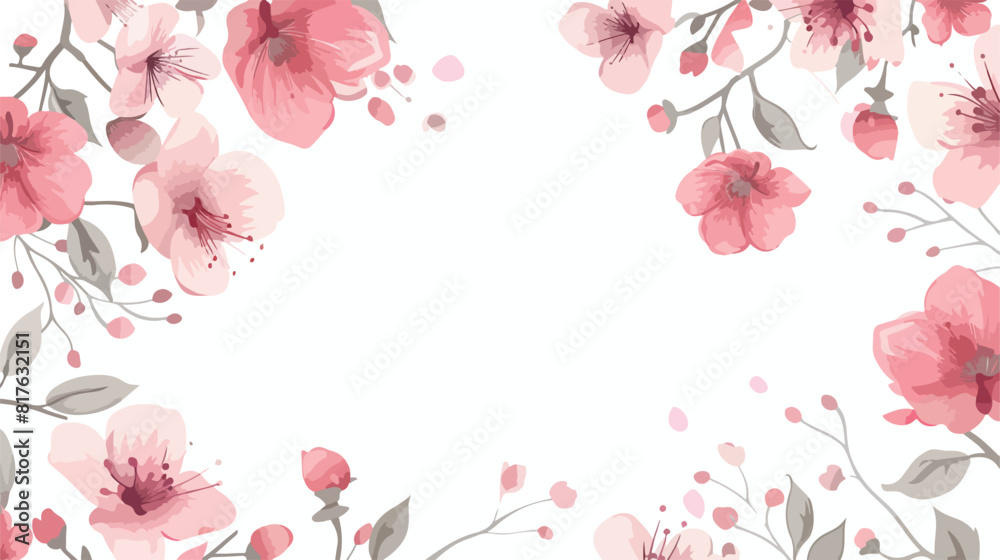 Round floral backdrop or circular decorative design e