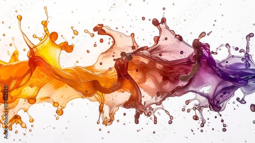 Colorful Liquid Splashes in Motion 