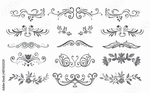 a set of decorative designs