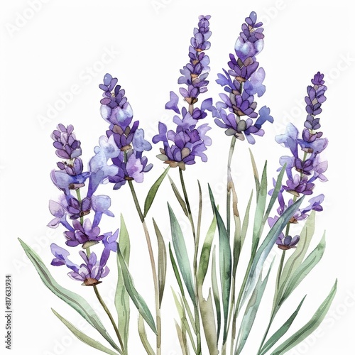 Watercolor Lavender Clipart