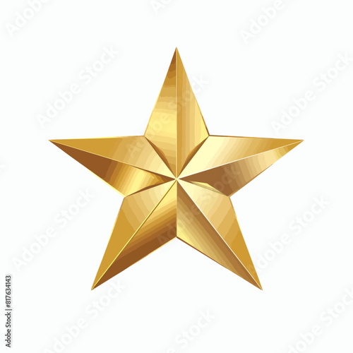 a gold star on a white background