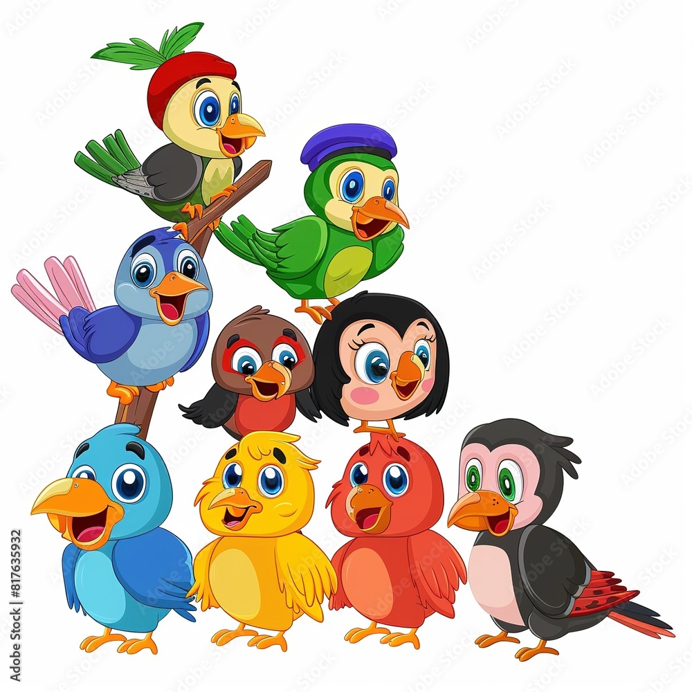 Naklejka premium Birds teacher