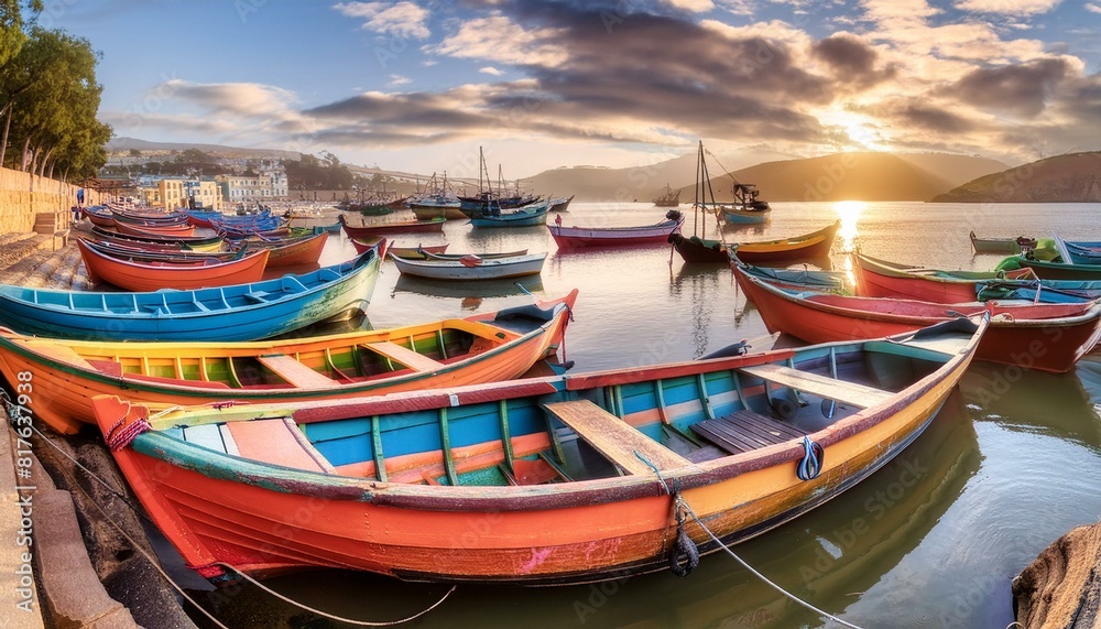 Fishing Boats and Quaint Village Fishing Boats and Quaint Village