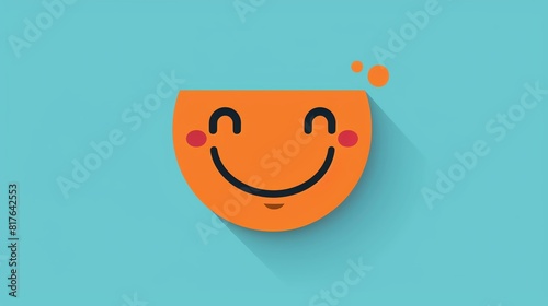 bright smile flat design front view face animation Complementary Color Scheme