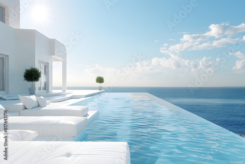 Luxury seaside resort infinity pool