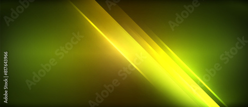 Neon glowing circle rays, light round lines in the dark, planet style neon wave lines. Energetic electric concept design for wallpaper, banner, background