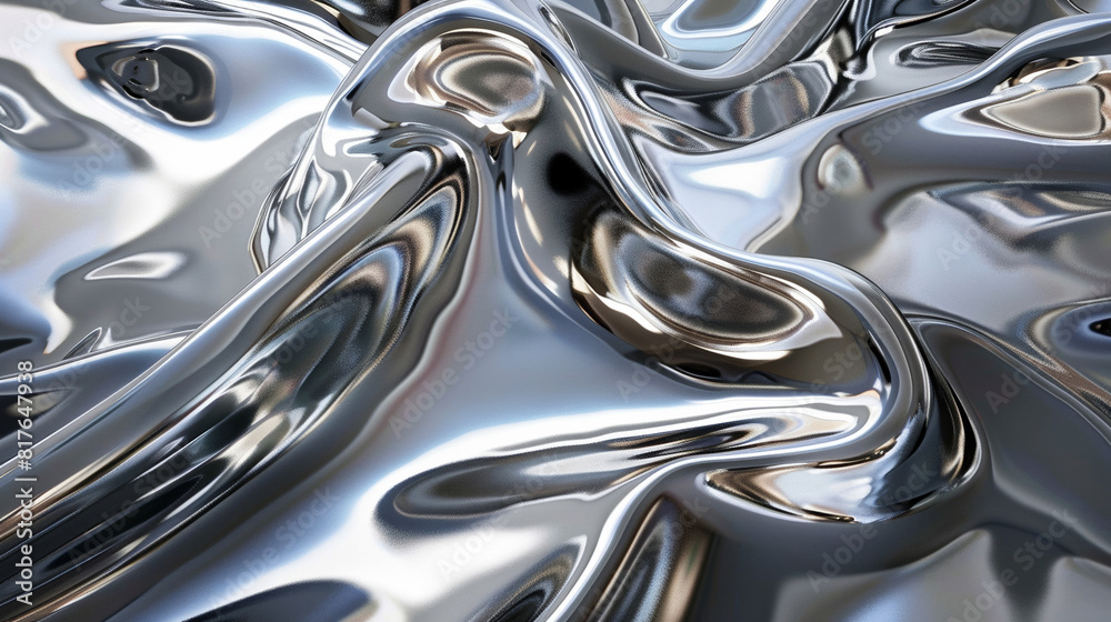 Glossy stainless steel background with a distorted reflection, perfect for modern designs Glossy stainless steel background with a distorted reflection, perfect for modern designs