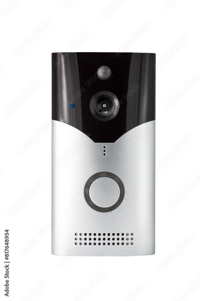 doorbell with camera isolated on white background doorbell with camera isolated on white background
