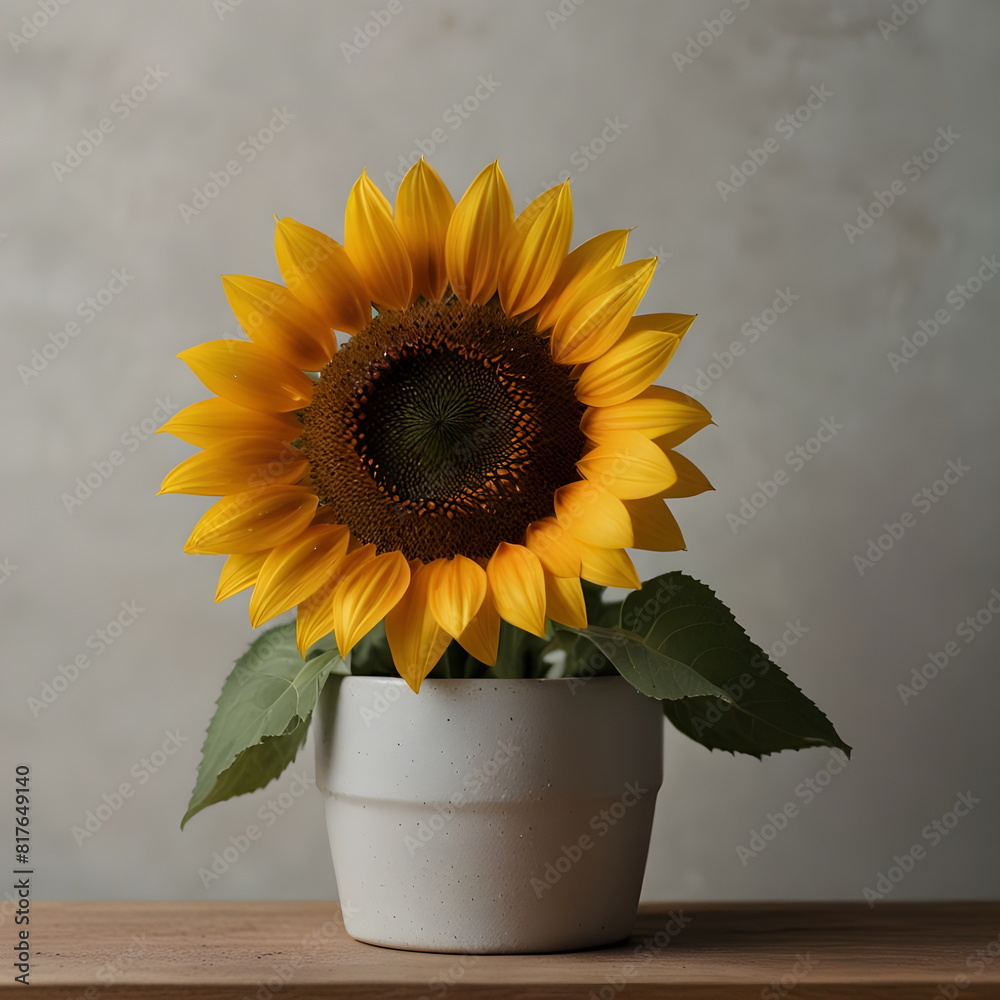 Obraz premium sunflower on a pot