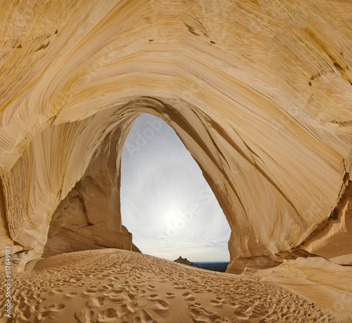 Sandstone creates wonderful shapes and designs, looking like abs photo