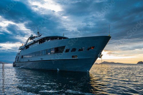 Luxury motor yacht anchored in Komodo - Indonesia photo