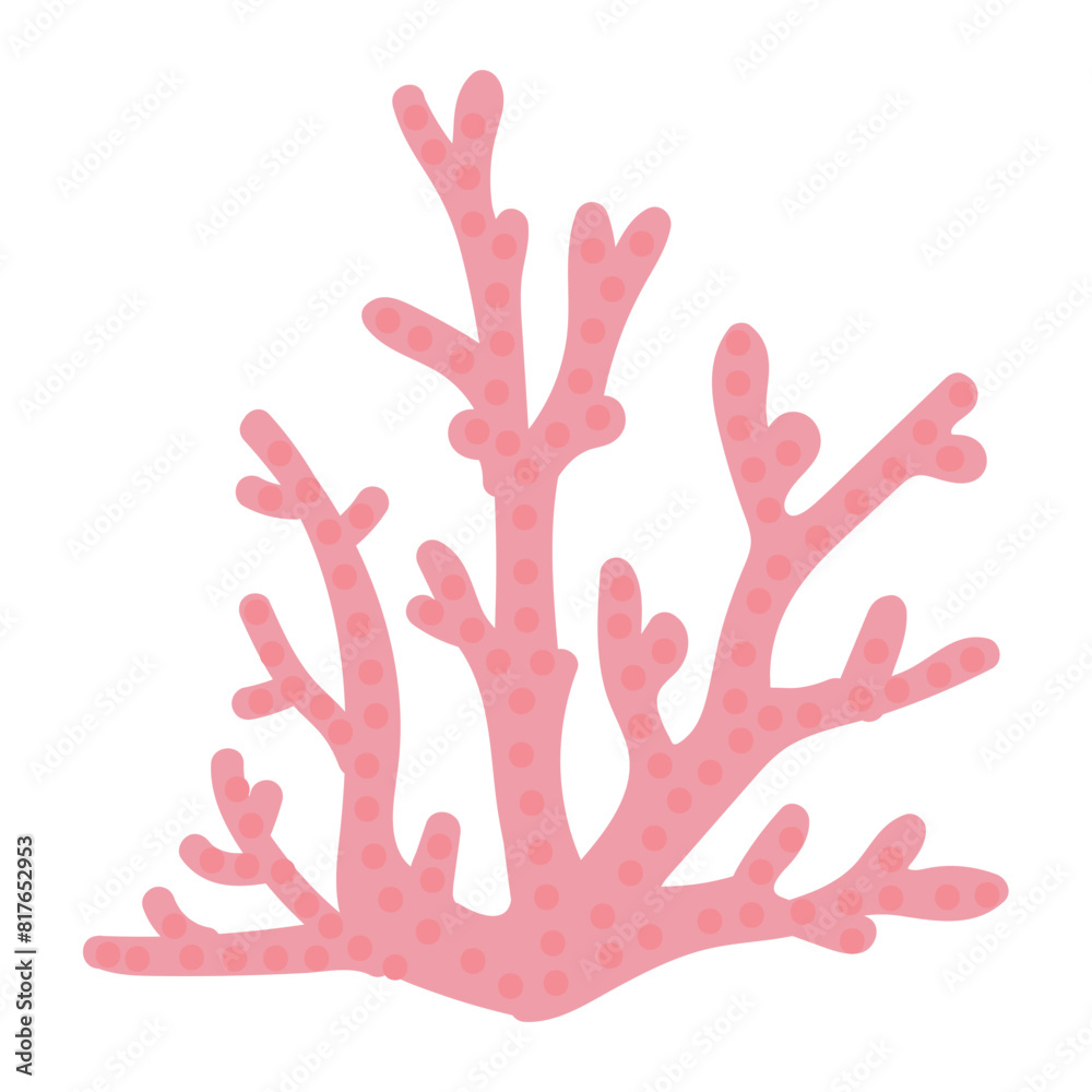 Red corals reef in flat design. Underwater tropical seaweed, alga leaf. Vector illustration isolated. Red corals reef in flat design. Underwater tropical seaweed, alga leaf. Vector illustration isolated.