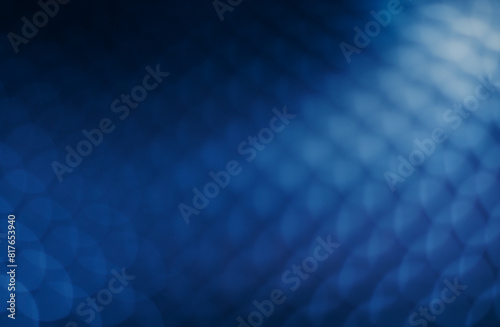 Soft light blurred blue background, circular bokeh