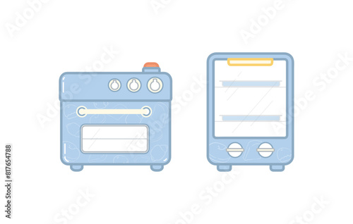 Simple small cute electric microwave oven 