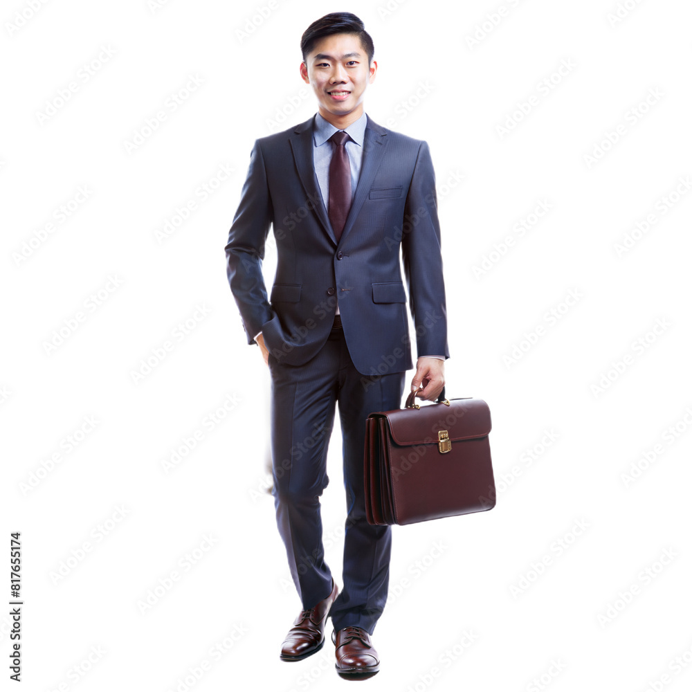 A Malaysian man, business man wearing suits, holding beg, age 30s, smart looking man, full body picture, white background, wearing a formal shoes A Malaysian man, business man wearing suits, holding beg, age 30s, smart looking man, full body picture, white background, wearing a formal shoes