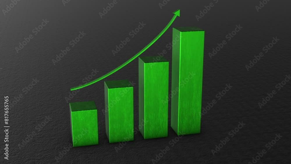 Increasing Graph 3D Animation. Arrow Moving Upward. Success. 4K Increasing Graph 3D Animation. Arrow Moving Upward. Success. 4K