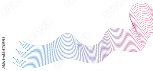 abstract wavy lines background element. Suitable for AI, tech, network, science, digital technology theme