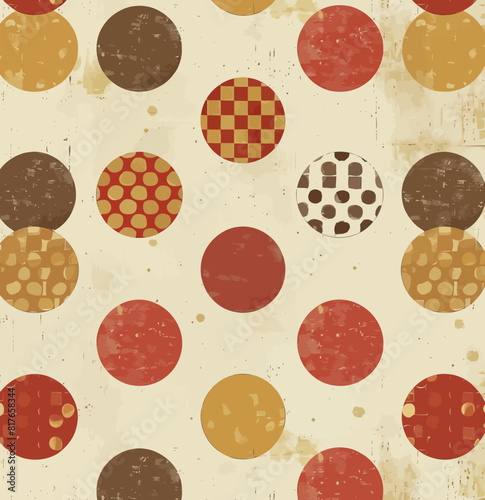 a wall with a lot of circles on it