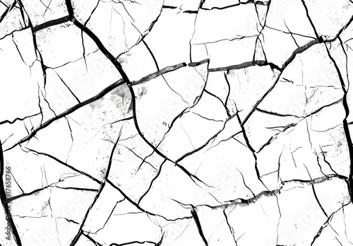a black and white photo of a cracked surface