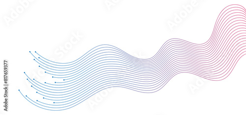 abstract wavy lines background element. Suitable for AI, tech, network, science, digital technology theme	