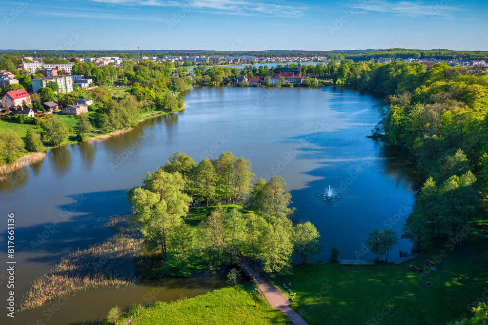 Kashubian Lake District landscape in Kartuzy, Pomerania. Poland