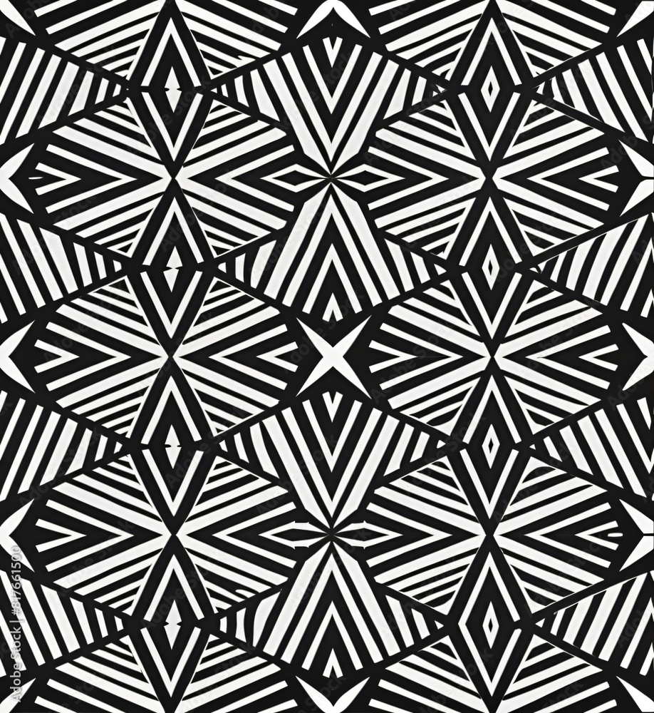 Repeating geometric shapes in black and white for backgrounds, seamless geometric pattern Repeating geometric shapes in black and white for backgrounds, seamless geometric pattern