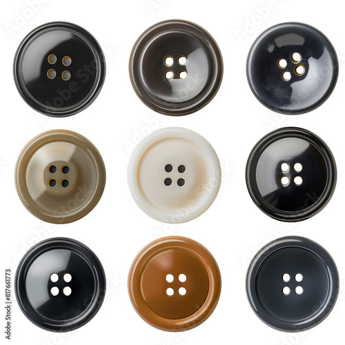 Buttons Replacement Accessories, Isolated on a Transparent Background, Graphic Resource