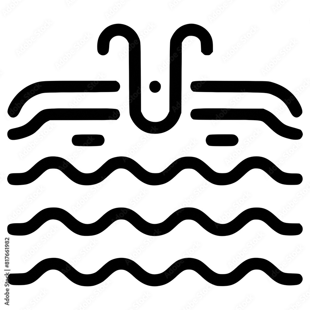 Swimming pool icon line art isolated on transparent background. Black silhouette of swimming-pool. Swimming pool icon line art isolated on transparent background. Black silhouette of swimming-pool.