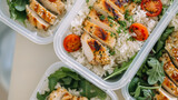 Healthy Grilled Chicken Meal Prep Containers