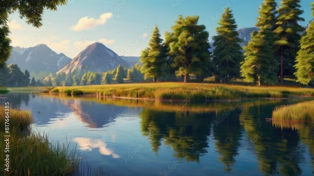 Serene Lake Panorama Serene Lake Panorama