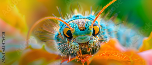 Colorful caterpillar in nature  © AhmadSoleh