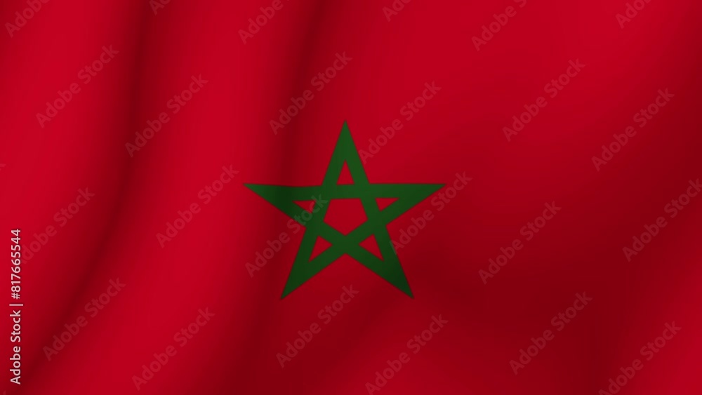 The flag of the Kingdom of Morocco. The evolving national flag of the Kingdom of Morocco in 3d. HD 1080p animation for presentation The flag of the Kingdom of Morocco. The evolving national flag of the Kingdom of Morocco in 3d. HD 1080p animation for presentation